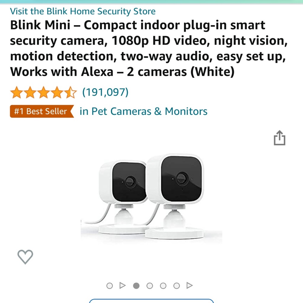 Blink Mini – Compact indoor plug-in smart security camera